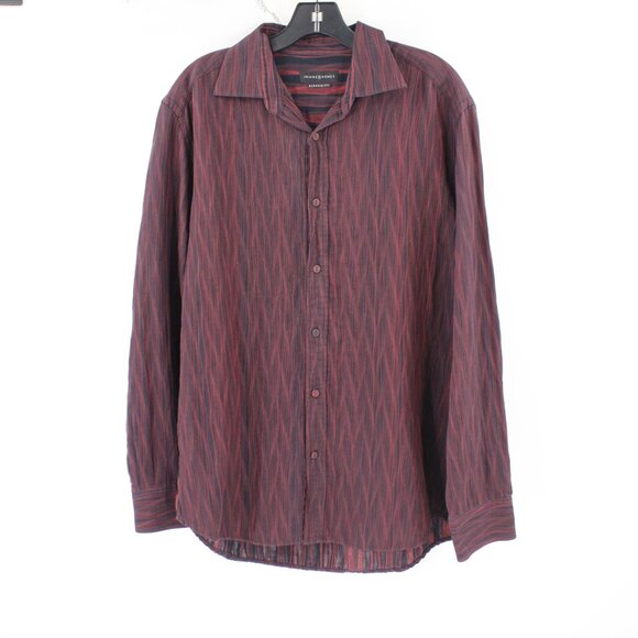 Vintage Jhane barnes shirt men's large long sleeve button up geometric cotton - Picture 3 of 11